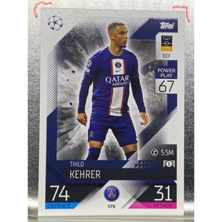 การ์ดนักฟุตบอล Thilo Kehrer 2022/23 การ์ดสะสม Paris Saint-germain การ์ดนักเตะ PSG ปารีสแซ็งแฌร์แม็ง