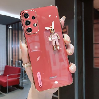 เคสโทรศัพท์ สําหรับ Samsung Galaxy A23 A54 A53 A73 A14 A33 A52 A52S A32 A13 4G 5G มือถือแบบนิ่ม กันกระแทก กันรอยกล้อง ลายกระต่าย หรูหรา