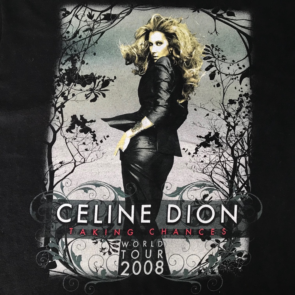 no-149-vtg-t-shirt-เสื้อวง-celine-dion-taking-chances-world-tour-2008-element-made-in-honduras-sz-m-100-cotton