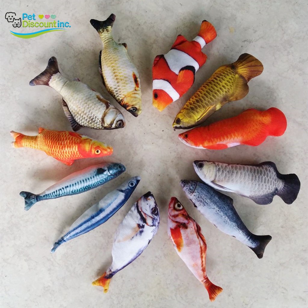 ตุ๊กตาปลาแคทนิป-ราคาถูกที่สุด-พร้อมส่งทุกลาย-catnip-ของเล่นแมว-ยัดไส้-ครีบ-ขนาด-20-ซม-cod-cod-cod-cod-คอด