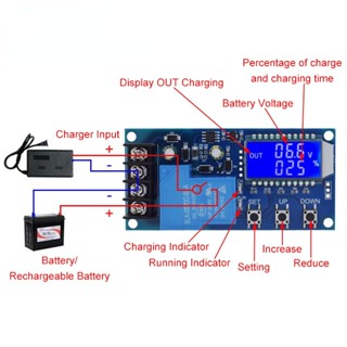 Dc 6-60v 30A โมดูลบอร์ดโมดูลควบคุมการชาร์จแบตเตอรี่ หน้าจอ LCD XY-L30A