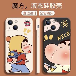 Cute Crayon Shin-chan เคสไอโฟน iPhone 11 14 pro max 8 Plus case X Xr Xs Max Se 2020 cover 14 7 Plus เคส iPhone 13 12 pro
