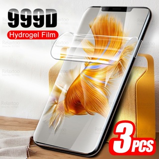 3Pcs 999D Curved Screen Protector For Huawei Mate 50 Pro Hydrogel Film Hawei Mate50 50Pro Mate50Pro Soft Film Not Tempered Glass