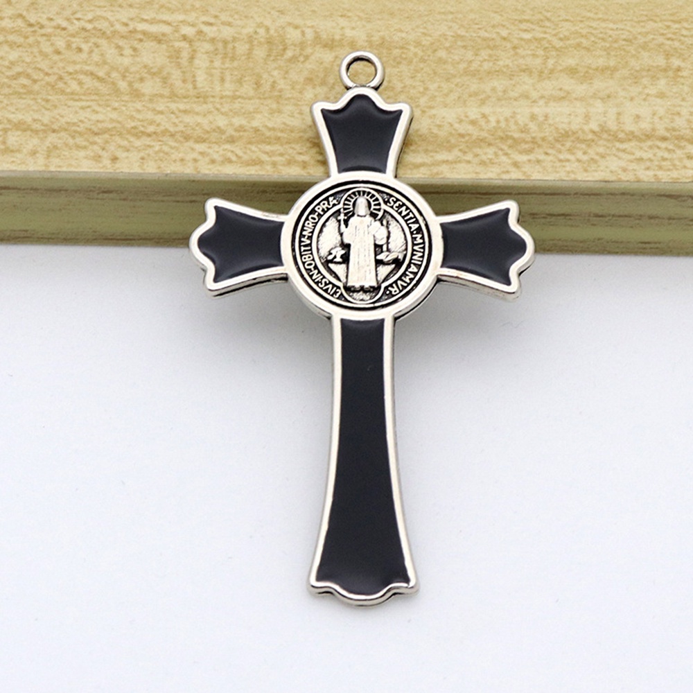 diyalo-จี้ไม้กางเขน-st-benedict-crucifix-สีทอง-สีเงิน-สําหรับทําเครื่องประดับ-สร้อยคอ-diy-1-ชิ้น
