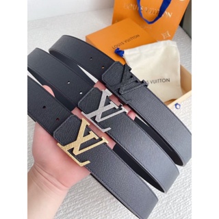 พรี​ ราคา3200 Lv Louis Vuitton 40mm หนังวัว เข็มขัด ผู้ชาย​