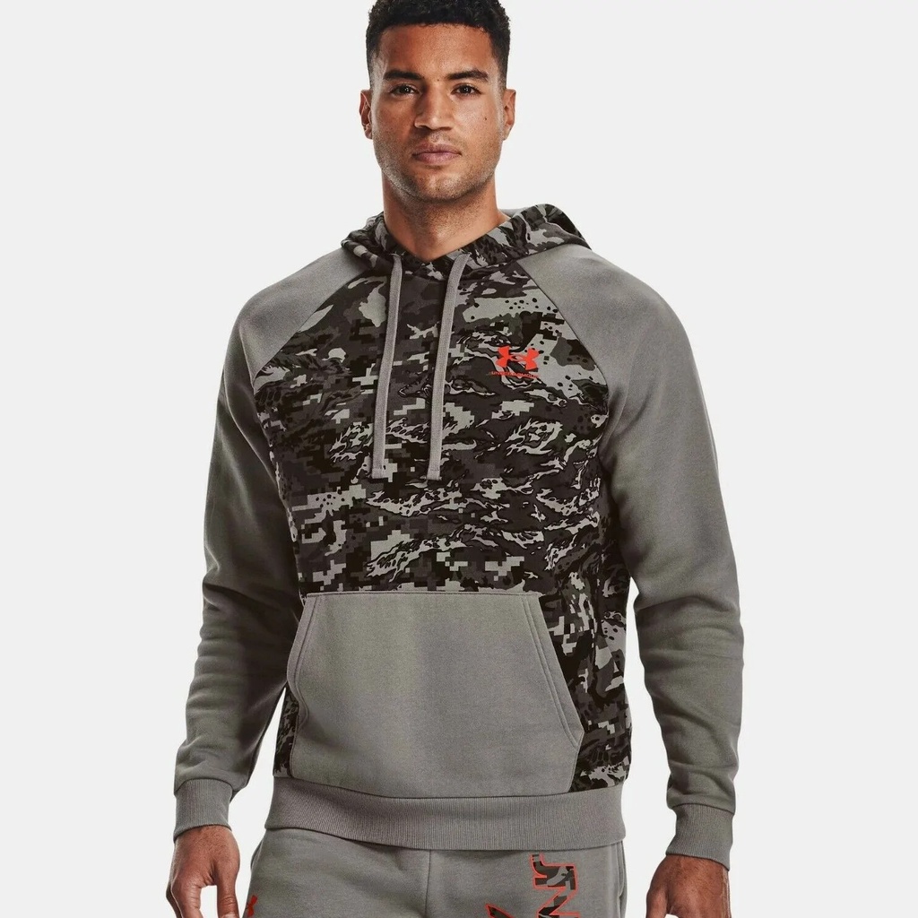 เสื้อฮู้ดแขนยาว Under Armour Mens Rival Fleece Camo Script Hoodie ...