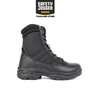 สินค้า [ รับประกัน 3 เดือน ] Safety Jogger รุ่น TACTIC รองเท้าบู้ทผ้าใบ รองเท้าทหาร รองเท้าตำรวจ รองเท้ากู้ภัย สีดำ
