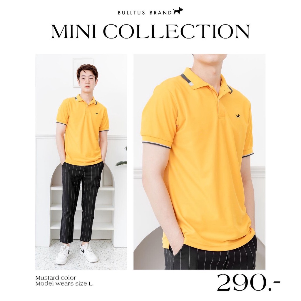 ภาพหน้าปกสินค้าBULLTUS BRAND เสื้อโปโล สีเหลืองเข้ม Mini Collection ( ลดทันที 45.-)