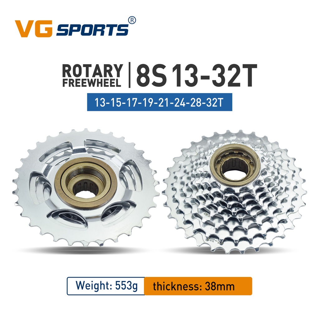 VG Sports เฟืองเกลียวจักรยาน 5/6/7/8/9 Speed Bicycle Rotating Freewheel ...