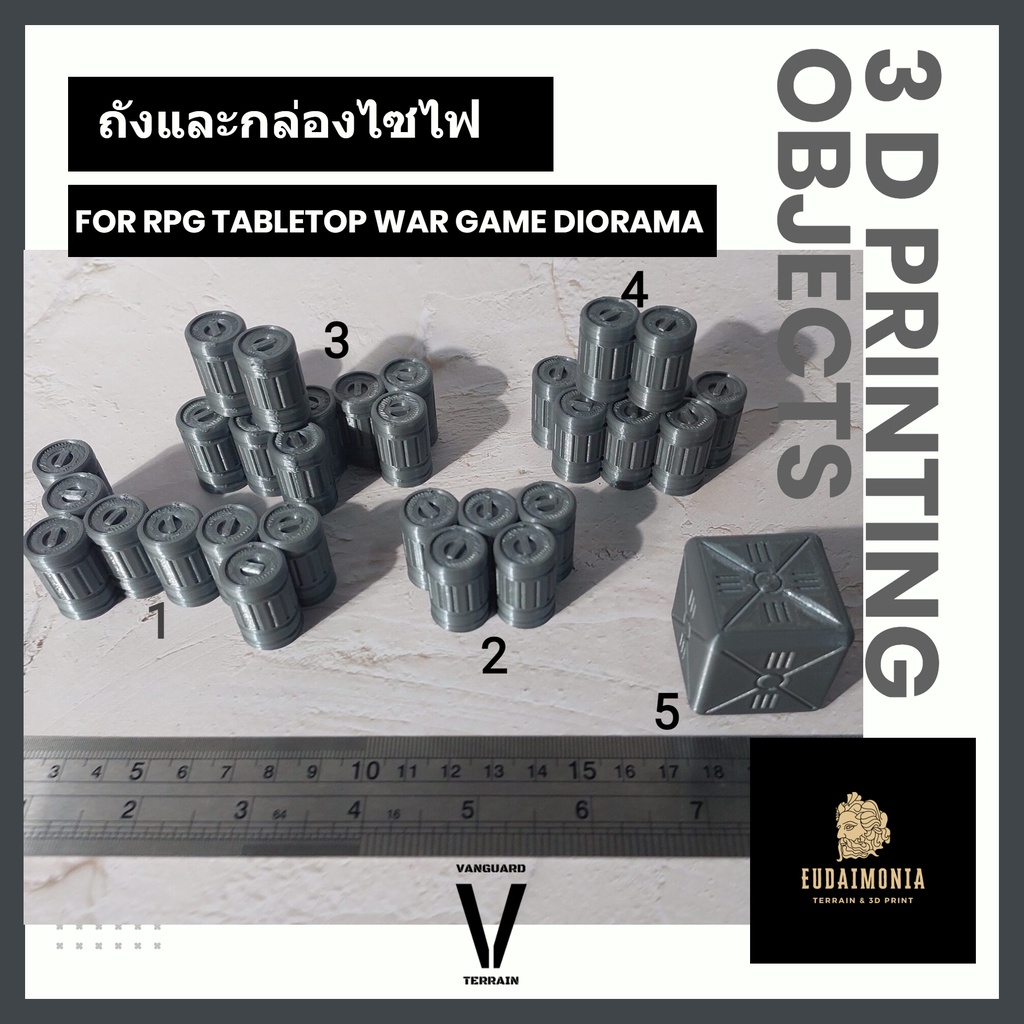 โมเดล-ถังและกล่องไซไฟ-สำหรับ-table-top-war-game-rpg-diorama