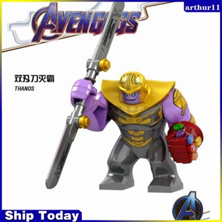 Arthur GD220 ฟิกเกอร์ Thanos Avengers พร้อมอัญมณีพลังงาน สีแดง อินฟินิตี้ ถุงมือ อาวุธ บล็อกตัวต่อ ของเล่นเข้ากันได้กับเลโก้