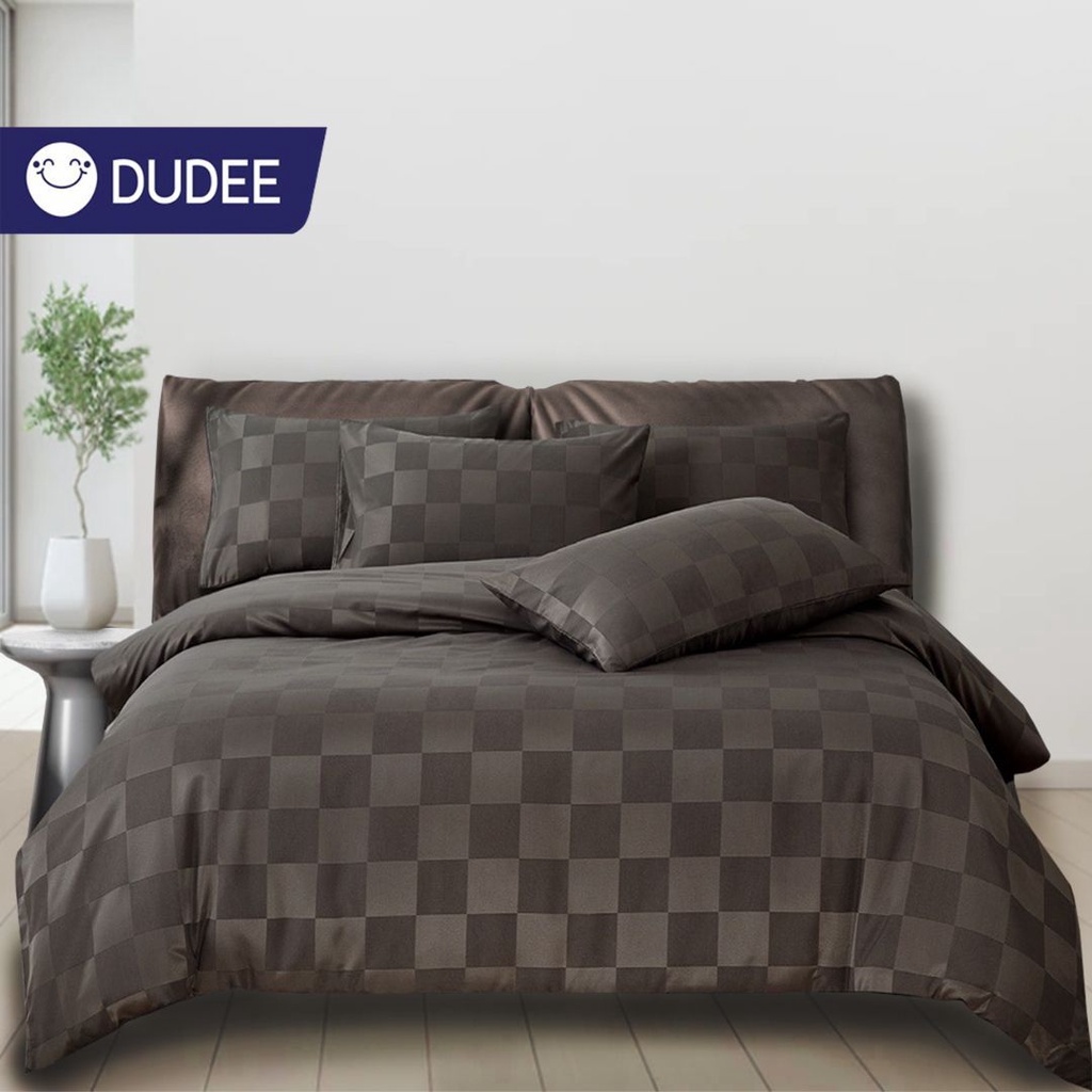 dudee-ชุดผ้าปูที่นอนลายตาราง-3-5-5-6-ฟุต-ชุดผ้าปูที่นอน