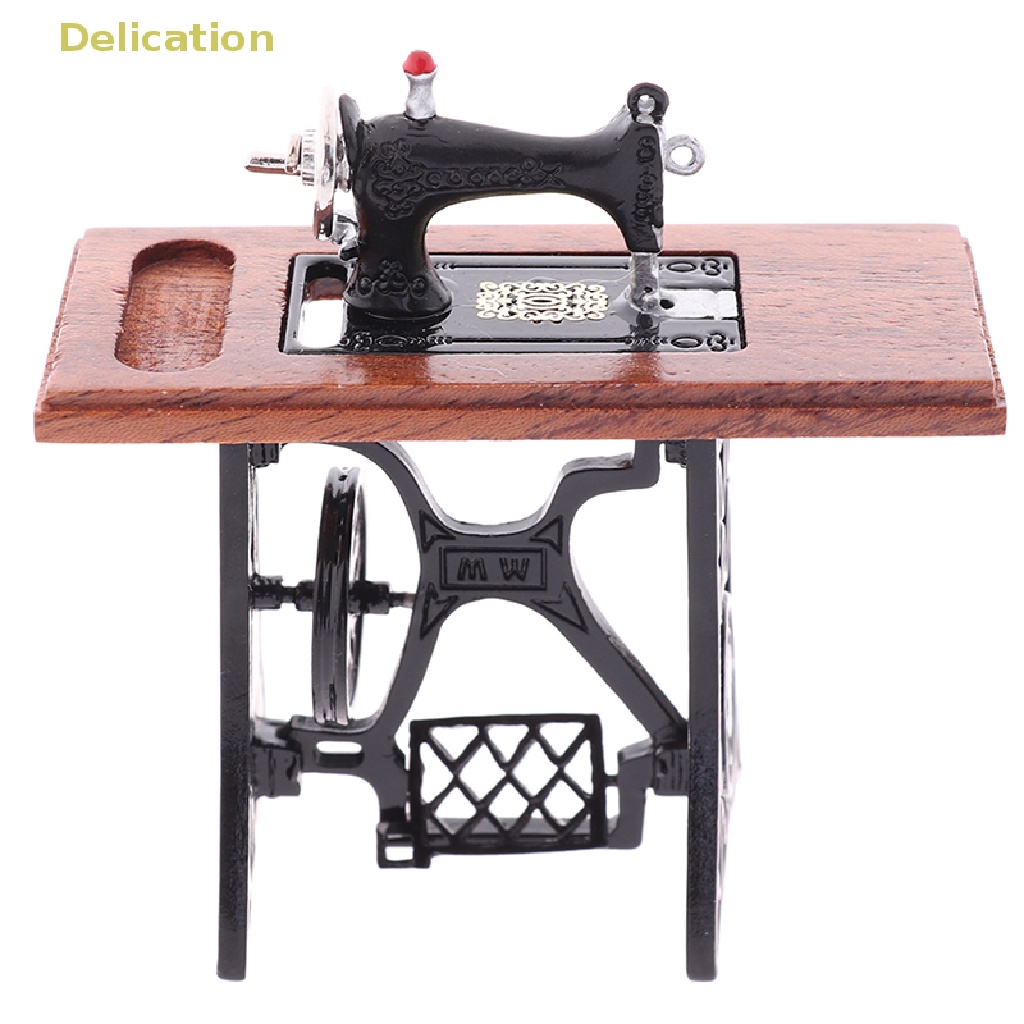 delication-จักรเย็บผ้า-ขนาดมินิ-1-12-พร้อมกรรไกร-สําหรับตกแต่งบ้านตุ๊กตา