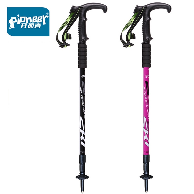 pioneer-t-handle-trekking-pole-3-sections-ultralight-outdoor-camping-hiking-walking-sticks-cane-climbing-canes