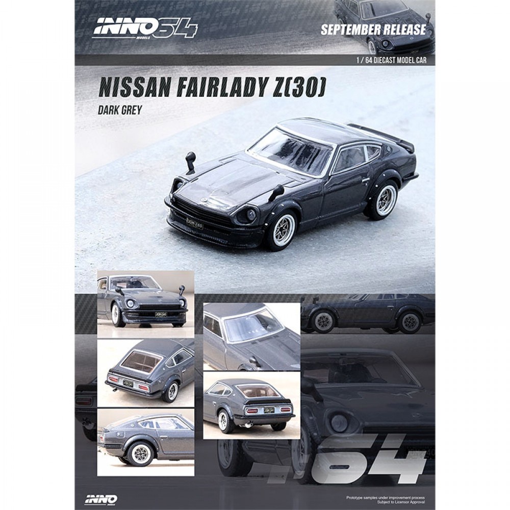 inno64-in64-240z-dg-1-64-nissan-fairlady-z30-240z-dark-grey-diecast-scale-model-car