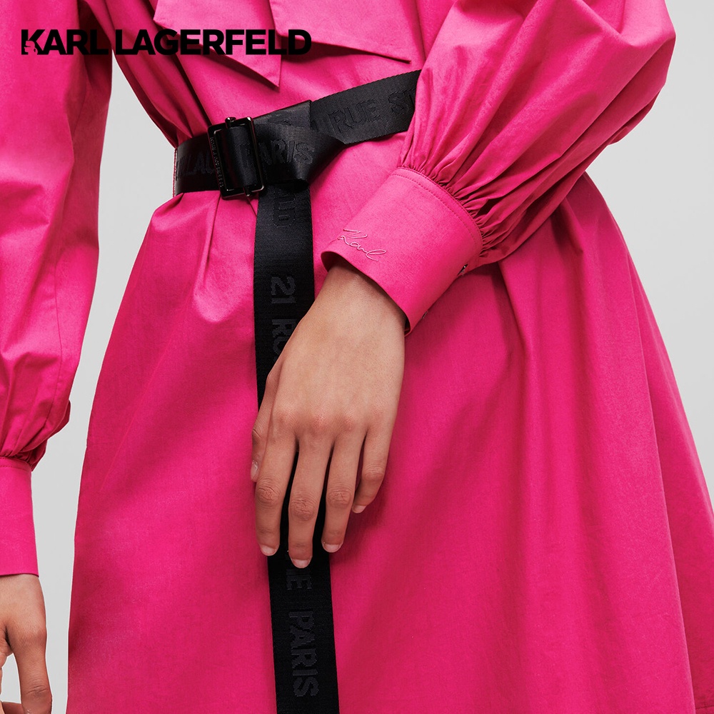 Karl Lagerfeld - KL PLEATED HEM SHIRT DRESS 226W1302  | Shopee Thailand
