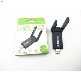 จัดส่งทันทีใหม่ USB 3.0 1200Mbps WIFI ADAPTER Dual Band 5GHz 2.4 GHz 802.11AC RTL8812BU เสาอากาศ Dongle การ์ดเครือข่ายสำ