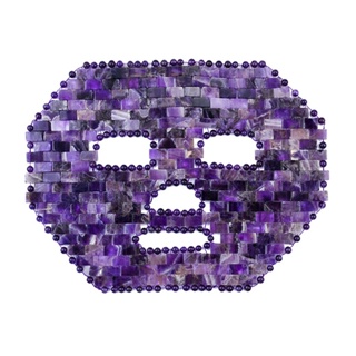 Amethyst Jade Face Mask Facial Skin Care Tool Eye Relax Sleep Mask Natural Purple Crystal Healing Stone Cooling and Hot