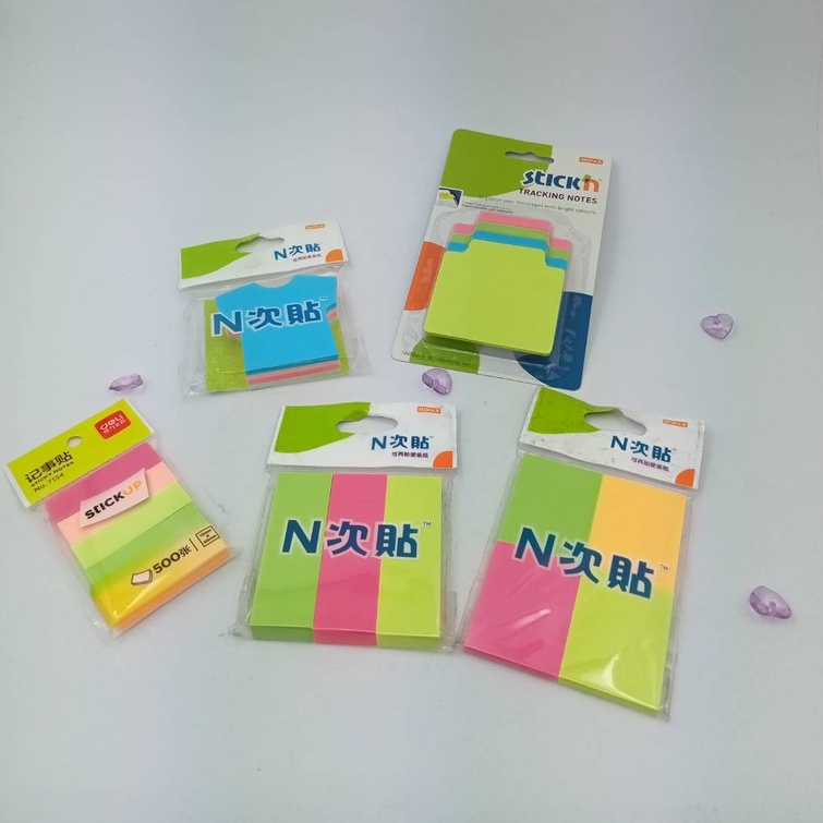 กระดาษโน้ตสะท้อนแสง-post-it-โพสอิทสีสดใส-สะดุดตา