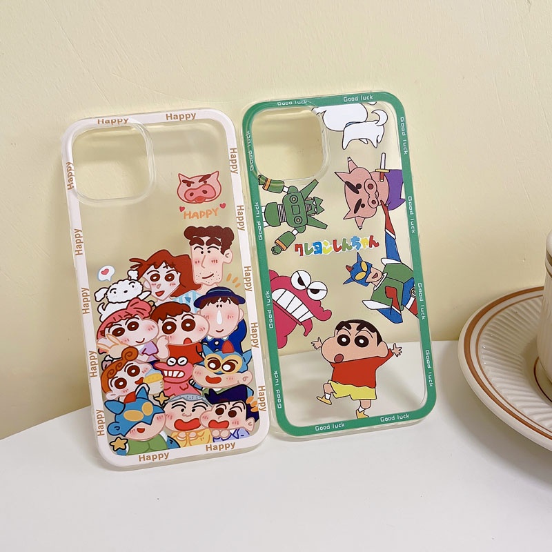 เคสซิลิโคน-สําหรับ-samsung-galaxy-s22-s21-s20-s10-fe-ultra-plus-lite-ใส-การ์ตูน-shinchan-ป้องกันรอยขีดข่วน