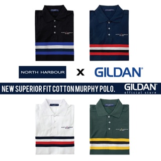 Gildan x NORTH HARBOUR ใหม่ เสื้อโปโล ลายป่าไม้ สีเขียว สีขาว ดํา สําหรับผู้ชาย ผู้ใหญ่ NHB77