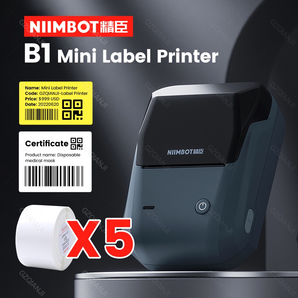 ② B1ฉลากสายเคเบิล Rinter Ortable Ocket Thermal Labeller Maker ...