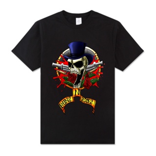 เสื้อยืดแขนสั้น Guns N Roses Cyberpunk Band Rock เสื้อยืดชายและหญิง