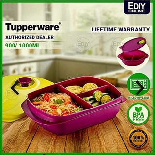 Tupperwareกล่องไส่อาหารอุ่นในไมโครเวฟได้ReheatabledividedLunchbox1L
