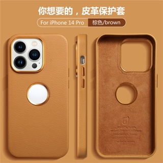 เคสหนังวัว ไมโครไฟเบอร์ อลูมิเนียม พรีเมี่ยม สําหรับ iPhone 13 Pro Max 14 Plus 12 Pro