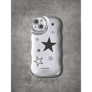 เคสไอโฟนเงินดาวสไตล์Y2K i11-14promax (Case iphone) เคสมือถือ เคสเกาหลี เคสมินิมอล เคสดาว เคสเงิน เคสY2K เคสขอบหยัก
