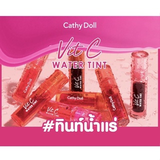 Vit C Water Tint Cathy Doll เคที่ดอลล์ วิทซี ทิ้นท์ ลิปน้ำแร่ ลิปทิ้นท์ สีสด สีปากชัด ติดทนนาน