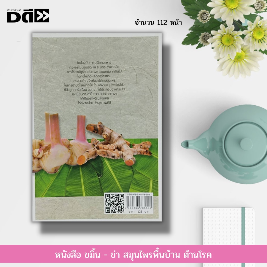 หนังสือ-ขมิ้น-ข่า-สมุนไพรพื้นบ้าน-ต้านโรค-ยาสมุนไพร-สมุนไพรไทย-ตำรายาพื้นบ้าน-ตำรับยารักษาโรค-รักษาโรคด้วยสมุนไพร