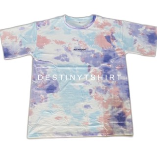 destinytshirt เสื้อยืด ผ้าโพลีเอสเตอร์ ลายมัดย้อม