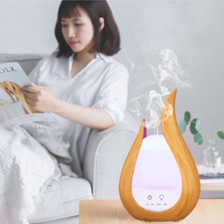 Air Oil Humidifier Aroma Diffuser เครื่องเพิ่มความชื้นในอากาศ ไฟLED Aroma Lamp Aromatherapy เครื่องทำไอน้ำ ความจุ