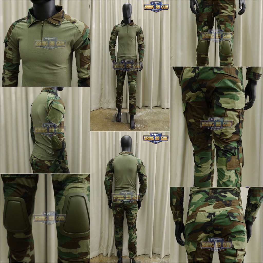 ชุดคอมแบทเชิ้ต-gen2-combat-frog-suit-g2-เสื้อ-กางเกง-สนับเข่า-สนับศอก