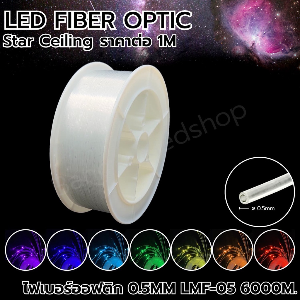 led-fiber-optic-สายไฟเบอร์ออฟติก-ขนาด-0-5mm-lmf-05-1-เมตร-สายเคเบิลใยแก้วนำแสงสำหรับตกแต่ง-ราคาต่อ-1-เมตร