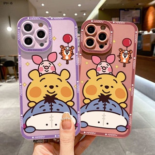 Compatible With iphone 6 6S 7 8 SE Plus 2020 2022 เข้ากันได้ เคสไอโฟน สำหรับ Cute Cartoon Winnie The Pooh เคส เคสโทรศัพท์ เคสมือถือ Full Cover Shell Shockproof Back Cover Protective Cases