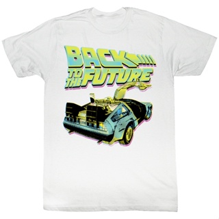 Neon Back To The Future T-Shirt เสื้อยืดไม่ต้องรีด เสื้อแฟชั่นผญ เสื้อยืดแฟชั่น