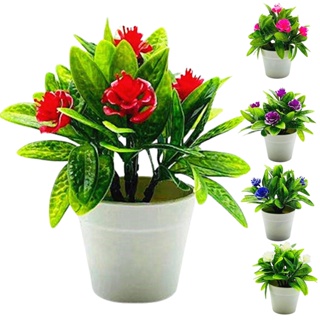 【AG】1 Set Artificial Plant Pot Curling Rose Flower Table Centerpieces Plastic Decorative Simulation Bonsai for Living Room