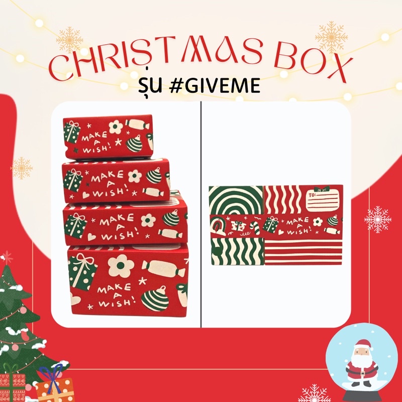 christmas-box-กล่องไปรษณีย์ลายคริสมาสต์-แพ็คละ-5-ใบ-กล่องพัสดุ-เบอร์-00-0-a-b-กล่องไปรษณีย์-กล่องthank-you-กล่องฝาชน