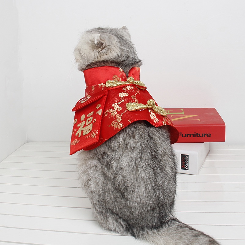 ภาพหน้าปกสินค้าชุดเสื้อผ้าสัตว์เลี้ยง เสื้อกันหนาว สไตล์จีน พร้อมซองจดหมาย สีแดง สําหรับสัตว์เลี้ยงสุนัขแมว 2023 เทศกาลฤดูใบไม้ผลิปีใหม่ New year จากร้าน dingsheng.th.th บน Shopee
