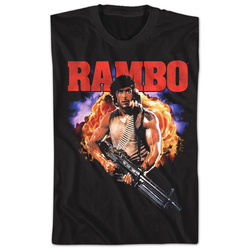 fireball-rambo-t-shirt-เสื้อสีขาว-เสือยืดผู้ชาย