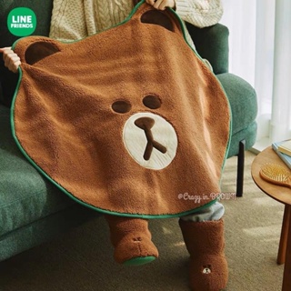 พรีออเดอร์ 3-5  อาทิตย์ -- Floofy Hug Brown Blanket & Pouch Bag