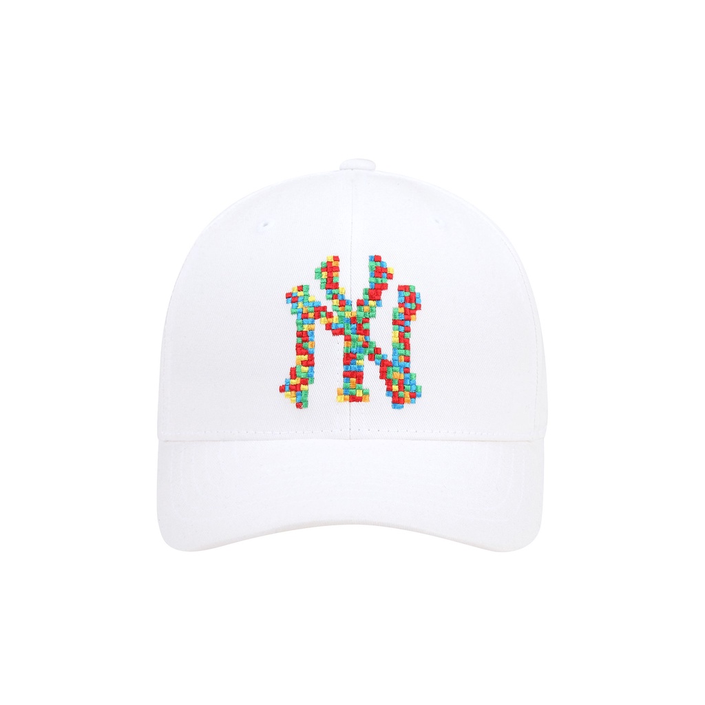 mlb-พร้อมส่ง-ของแท้-หมวกเเก็ปโลโก้ลายพิกเซลปักลายny-la