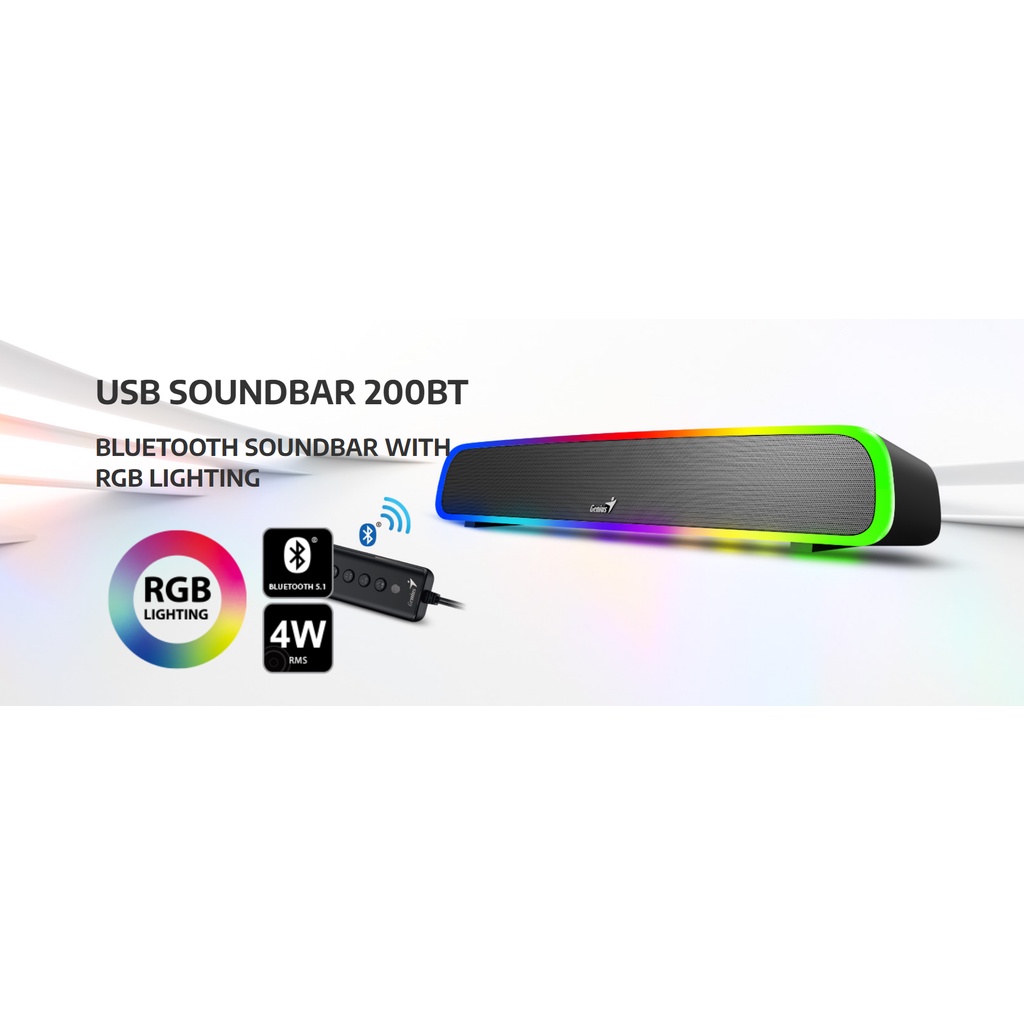 genius-usb-soundbar-200bt-rgb-ลำโพงบลูทูธ-พร้อมไฟ-rgb-ของแท้-ประกันศูนย์ไทย-1ปี