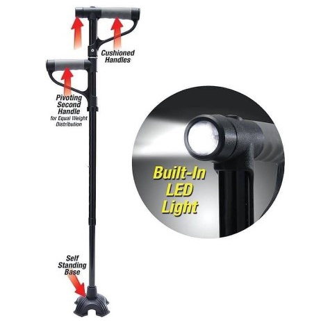 jupiter-ไม้เท้า-อลูมิเนียมอัลลอย-ไม้เท้าพับได้-พร้อมไฟฉาย-ปรับระดับได้-ช่วยพยุงผู้สูงอายุและสำหรับผู้ที่มีปัญหาเรื่องขา
