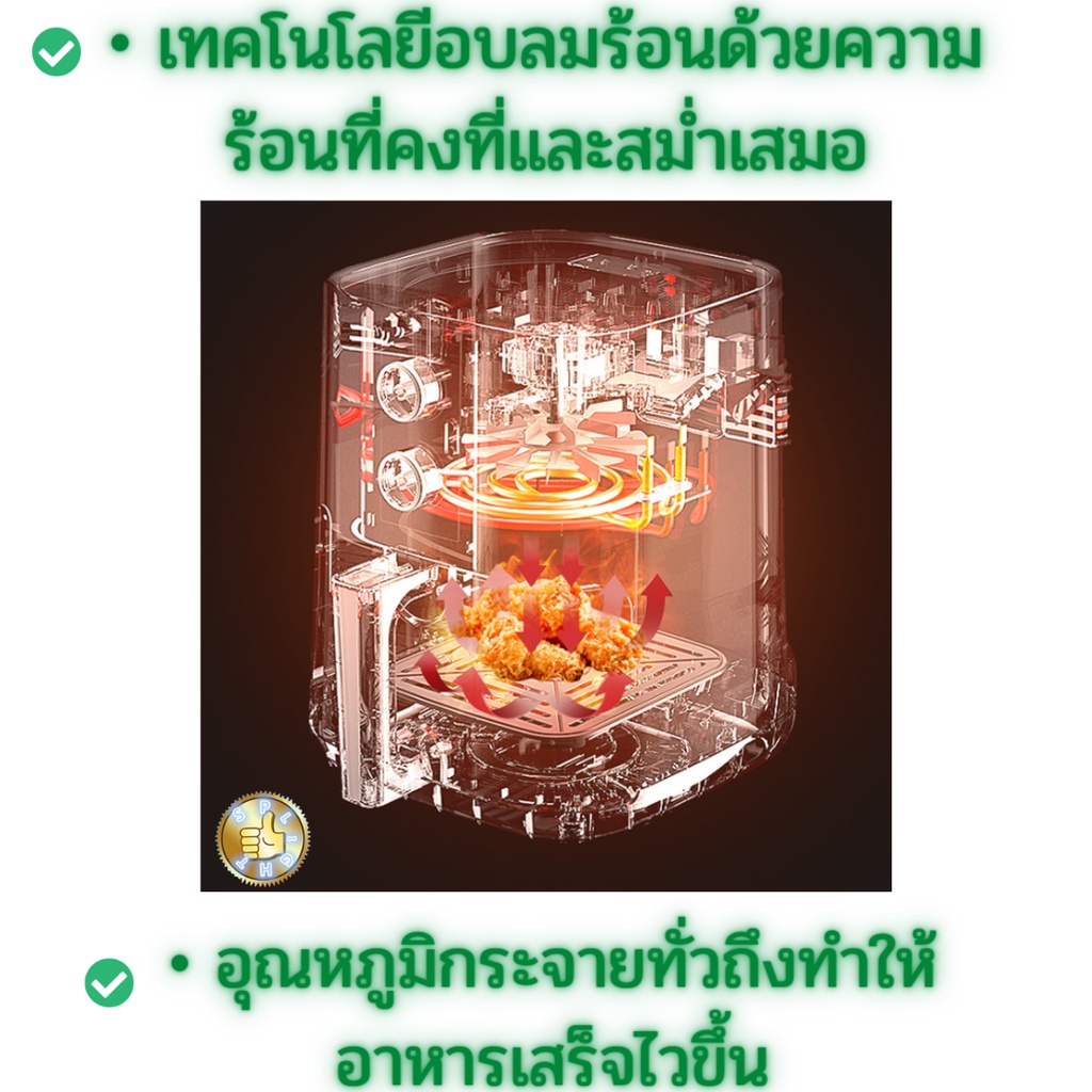 หม้อทอดไร้น้ำมัน-5l-air-fryer-เครื่องทอดไฟฟ้าไร้น้ำมันอเนกประสงค์-หม้อทอดไฟฟ้าไร้น้ำมันเพื่อสุขภาพ-qi38