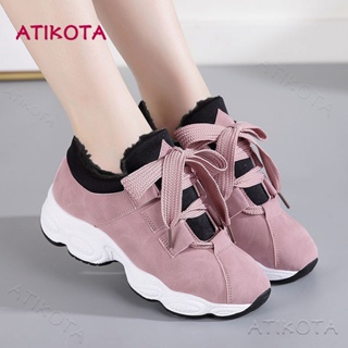 Atikota รองเท้าผ้าใบ รองเท้าวิ่ง แพลตฟอร์ม ลําลอง ใส่สบาย แฟชั่นเกาหลี สําหรับผู้หญิง