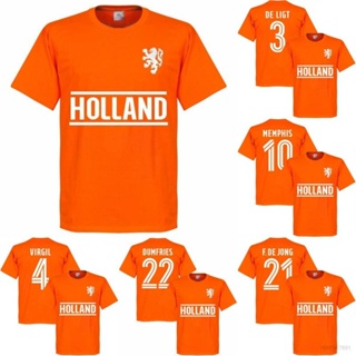 World Cup Netherlands T-shirt Jersey Fans Tee Dumfries Ligt Memphis Jong Virgil Short Sleeve Round neck Plus Size FIFA