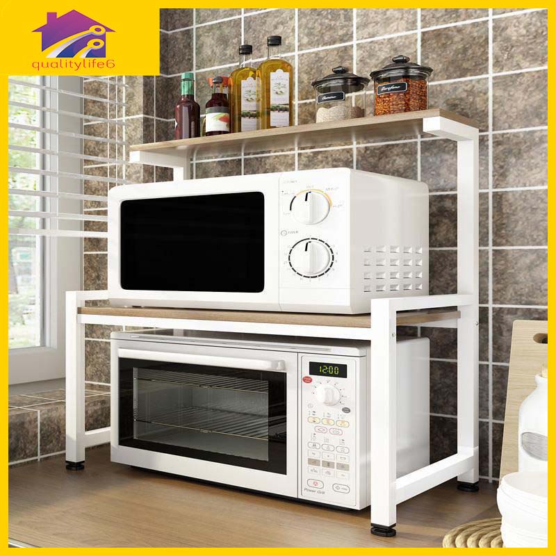Retractable Oven Rack Microwave Rack 2 Layers Stainless Steel Kitchen